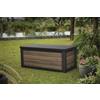Dmora Cassapanca Outdoor Mondolfo 72.5x151.7x70h cm Marrone Noce Impermeabile Chiusura Lucchetto, Peso Supportato 150 kg
