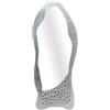 DRW Specchio da parete a forma di metallo argentato, 160,5 x 64 x 2,5 cm