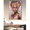 GILDE Quadro decorativo grande XXL da parete per soggiorno, grande - Quadro su tela - Decorazione da parete rettangolare da donna su tela 3D - multicolore 80 x 120 cm