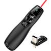 Velozym Puntatore wireless per presentazioni, telecomando PowerPoint con USB C, Plug and Play, per Windows Mac