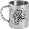 Genérico Tazza termica con stampa marina, Thermal mug nautical with marine anchor print, tumbler, gift for a sailor, navigator, captain, yachtsman phrase in English Smooth sea never made a skilled sailor