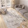 TAPISO Valley Tappeto Soggiorno Pelo Corto Design Moderno Motivo Astratto Sfumato Geometrico Tonalità Beige Gray Salotto Soggiorno Camera Sala Ragazzi Ufficio Oeko-Tex 140 x 200 cm