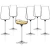 Generico Calici da Vino Bianco Etoilé Blanc, Collezione Xtreme Italesse, 570 cc, 245 mm, Set da 6