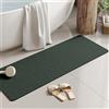 Hixingo Tappeto da Bagno in Diatomite, Tappeto Bagno Cucina Antiscivolo, Tinta unita Moderno Tappetino Assorbente e Asciugatura Rapida, Tappetino per Doccia e Ingresso (Verde scuro,50x150cm)