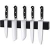 VFANDV Porta Coltelli Cucina, 30cm Inox Barra Magnetica per Coltelli Magnetico Cucina Nero, Striscia Magnetico Che può Essere Installato Senza Forare per Coltelli da Cucina
