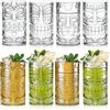 Goaste Confezione da 8 bicchieri in plastica trasparente per Tiki, da 500 ml, bicchieri Tiki hawaiani, bicchieri per cocktail esotici zombi, bicchieri Mai Tai riutilizzabili per cocktail, limonata,