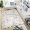TAPISO Valley Tappeto Soggiorno Pelo Corto Design Moderno Motivo Astratto Sfumato Geometrico Tonalità Bianco Grigio Salotto Camera Sala Ragazzi Ufficio Oeko-Tex 300 x 400 cm