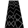 Siunwdiy Tappeto Passatoia Cucina Antiscivolo Nero Bianco, Tappetino da Cucina Lavabile Tappeti Runner Tappeto Cucina Per Soggiorno Camera Da Letto Poliestere Tappeto Corridoio,Nero,90x250cm