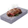 Beefstone Pietra da bistecca in pietra naturale (singola) per il modello DUE, 20,3 x 10 × 3 cm, in pietra ollare, ideale per servire bistecca, carne, pesce e verdure.