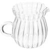 NESTINGHO Bricco Latte in Vetro Trasparente Retro con Beccuccio per Latte Art Mini Lattiera Multifunzionale per Cappuccino e Crema Elegante e Facile da Pulire per Casa e Bar