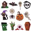 Generic Toppa Termoadesiva Halloween Per Vestiti Adesivi Zucca Fantasma Mela Diavolo Ricamo Zaino Giacca Toppe Punk Horror Toppa Termoadesiva Halloween