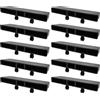 cyclingcolors 10x Supporto doga doppia 38 x 8 mm in plastica per rete letto telaio in metallo, terminale fissaggio con clip a tenone - nero