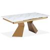 Menzzo Icaria Tavolo, Bianco/Oro, L180 x P100 x H75 cm