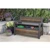 Dmora Cassapanca Outdoor Frius 61.2x132.7x89h cm Marrone Noce Schienale Impermeabile, Chiusura Lucchetto