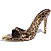Gicoiz Moda Tacco Alto Mules Donna Sposa Pantofole Polka Dot Estate Pantofole Festa Tacco a Spillo Pointed Carina Bowknot Sandals Punta Aperta Oro Numero 35 EU