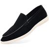 Asifn Mocassini Slip-On Formali da Uomo in Pelle Scamosciata Sneakers Casual da Lavoro con Supporto Plantare Mocassini