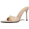 Gicoiz Moda Tacco Alto Mules Donna Sposa Pantofole Polka Dot Estate Pantofole Festa Tacco a Spillo Pointed Carina Bowknot Sandals Punta Aperta Apricot Numero 38 EU-39Cn