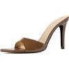 Gicoiz Moda Tacco Alto Mules Donna Sposa Pantofole Polka Dot Estate Pantofole Festa Tacco a Spillo Pointed Carina Bowknot Sandals Punta Aperta Marrone Numero 36.5 EU-37Cn