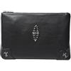 AINUOEY Uomo Borse a Mano Borsello a Spalla Antifurto Messenger in Pelle Vera con Manico Vintage Elegante Piccola Ufficio PU pelle 71316 1 pz Nero V1