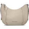 PIQUADRO - Tracolla Donna - Scomparto compatibile con iPad® mini - Pelle & Tessuto - Protezione RFID - 1 Scomparto -Colore Beige