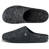 ESTRO Pantofole Uomo Invernali Chiuse - Ciabatte Feltro Uomo Suola Goma Ciabatte Casa F05 (Nero, 46 EU)