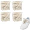 SUPERFINDINGS 4 paia di lacci spessi/beige bianchi in corda 8 mm di larghezza rotondi lacci di cotone lacci di ricambio per scarpe da ginnastica 1.1 1.2m, beige., 1125~1200x8mm