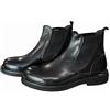 Exton Stivaletto uomo lavorato a mano Beatles in pelle di vitello con elastici laterali colore nero numero 43 (acquista un numero in meno del solito che indossi)