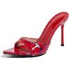 Gicoiz Moda Tacco Alto Mules Donna Sposa Pantofole Polka Dot Estate Pantofole Festa Tacco a Spillo Pointed Carina Bowknot Sandals Punta Aperta Rosso Numero 36 EU