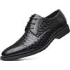 TvzsiY Scarpe Eleganti Punta Affusolata Uomo Scarpe Formale con Lacci Leggere Classiche per Business, Matrimonio E Cerimonia
