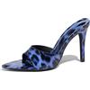 Gicoiz Moda Tacco Alto Mules Donna Sposa Pantofole Polka Dot Estate Pantofole Festa Tacco a Spillo Pointed Carina Bowknot Sandals Punta Aperta Blu Numero 37 EU-38Cn
