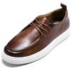 Allthemen Mocassini da Uomo con Lacci Loafer Basse in Pelle Scarpe Eleganti da Barca Casual Marrone 41