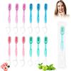 Kinesgsg 12Pcs Spazzolini da Denti Monouso con Dentifricio, Capelli Morbidi | Mini Spazzolino da Denti, Ideale Fuori Casa, 5 in 1 Spazzolino e Dentifricio da Viaggio, per Igiene Orale, Gengive Sane