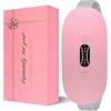 kissleaf Cintura termica per periodi, cintura termica mestruale con cuscino riscaldante ricaricabile USB, senza fili; offre 3 livelli di calore e 3 modalità di massaggio vibrante（Rose）