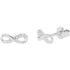 TOM TAILOR - Orecchini da Donna in Argento 925 - con Zircone - Orecchino a Perno ad Infinito - TT-E0023