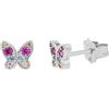 TOM TAILOR - Orecchini da Ragazza in Argento 925 - con Zircone - Orecchino a Perno a Farfalla - TT-E0030