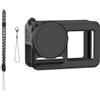 Tsophreniq Set di accessori in silicone per Action 5 con custodia per fotocamera, cordino da collo, cinghie per perdita e copriobiettivi, kit di protezione per fotocamera