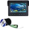AMRTTWY Macchina fotografica subacquea, 15M/30M Fish Finder 1000TVL Telecamera Da Pesca Subacquea Monitor LCD 4.3 Pollici 6PCS 1W LED Bianco Visione Notturna Impermeabile(30m-w)
