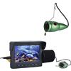AMRTTWY Macchina fotografica subacquea, Video Fish Finder Portatile Monitor LCD IPS Da 4,3 Pollici Kit Telecamera Pesca Per Visione Notturna A LED 6 Pezzi Per Ghiaccio Invernale Subacqueo(15m Cable)