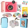 KODAK Smile+ 2-in-1 Fotocamera & Stampante Foto Regalo + Custodia + Carta Zink 20pz + Album + Cornici + Set Adesivi + Pennarelli - Fucsia