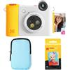 KODAK Smile+ 2-in-1 Fotocamera & Stampante Foto Bluetooth - Pacchetto Iniziale + Custodia Deluxe + Carta Zink 20pz - 10MP - Bianca