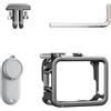 Tsophreniq L'alloggiamento in metallo per la gabbia della fotocamera GO 3S garantisce un accesso senza ostacoli allo schermo con supporto versatile per action camera opzionale di montaggio