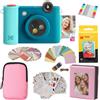 KODAK Smile+ 2-in-1 Fotocamera & Stampante Foto Regalo + Custodia + Carta Zink 20pz + Album + Cornici + Set Adesivi + Pennarelli - Blu