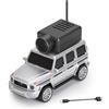 GoolRC WLtoys 6406 - Mini auto radiocomandata, 2,4 GHz, scala 1:64, FPV, telecomando con fotocamera 720P, veicolo di controllo APP con luci LED per adulti, senza telecomando (argento)