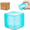 Graphinza Cubi morbidi Graphinza da spremere - Cubi morbidi da 5 cm, cubetti di ghiaccio, sensoriali, antistress per alleviare l'ansia di bambini e adulti (New Blue)