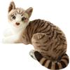 SYTTNUM Carino Gatto di Peluche, Peluche Simulazione del Gatto, Cuscini Decorativi Realistici a Forma di Animali, Regali di Compleanno per Adulti (Simulation gray)
