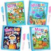 talifoca Libro di Pittura con 4 Penne ad Acqua, per Bambini, 4 Pezzi, Giocattolo Magico da Colorare, Regalo per Ragazzi, Bambini Dai 3 Anni+