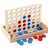 DAWRIS Forza 4 Gioco in legno, Quattro Giocattoli di Fila Forza Quattro, Giochi da Viaggio Portatili Classico gioco di strategia per adulti bambini Giocattoli da Viaggio Giochi Educativi