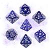 QUTHZZHY, Set di 7 dadi poliedrici con motivo a stella per Dungeon and Dragons, MTG, dadi per giochi di ruolo, giochi da tavolo RPG, D&D, D20 D12 D10 D8 D6 D4