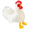 Generico Peluche Pollo - Animale Di Peluche Realistico | Bambola Pollo Coccolone - Polli Realistici, Morbide Bambole Bianche Gallo E Gallina, Simpatiche Figurine Di Animali - Adatto Per Regali Per