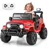 RELAX4LIFE 12V Macchina Elettrica Fuoristrada per Bambini con Telecomando, Doppio Motore, 3 Velocità, Clacson, 3 Anni+ (ROSSO)